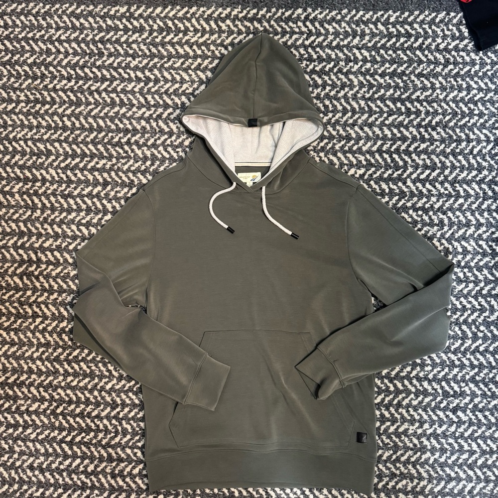 Fundamental Coast Later On Pull Over Hoodie in Army Green